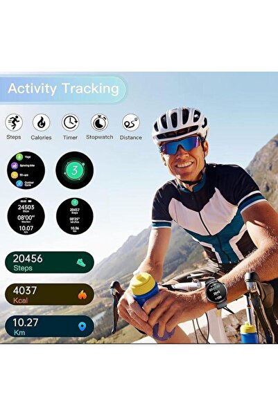 OTEETO watch 4 1.43 Inch AMOLED Display and with two Set Strap Compatible with iOS and Android