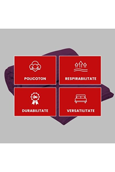 PATONE Winter quilt, 160x210cm, 100% natural wool, polycotton damask, quilted, light purple