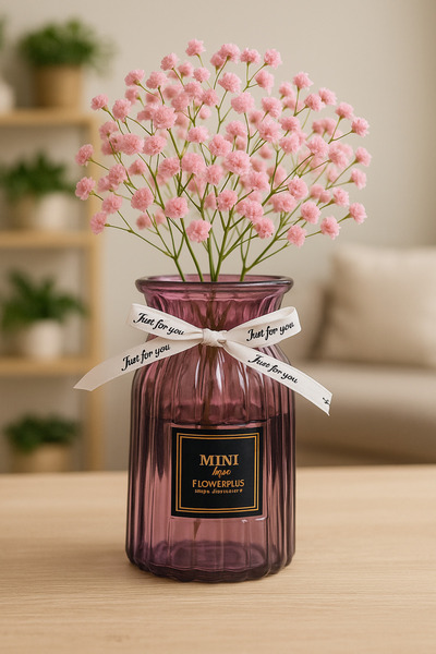 DailyHome Dekoratif Cam Vazo – Dekoratif İçin Şık Masa Üstü Vazo