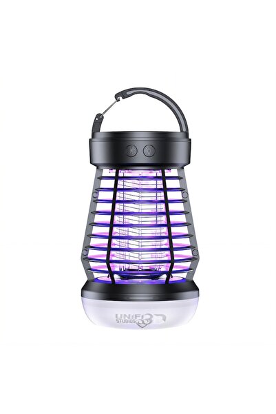 Unified Studios Lampă Anti‑Insecte UV 2‑în‑1, 15W, 4200V, LED, USB‑C, 3 Trepte Lumină, Baterie 2000mAh