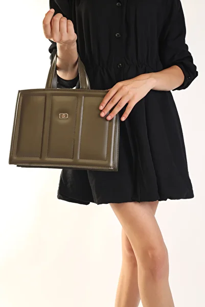Moda Lime Women's Colorful Modern Design Leather Look Shoulder and Hand Bag with Scarf Detail