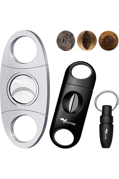 valkyrie 3'lü Puro Makası Seti – Çift Bıçak, V-Kesici ve Punch Kesici