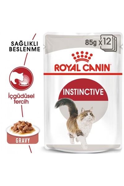 Royal Canin Instinctive Gravy Pouch القطط المعلبة للبالغين 85 جرام