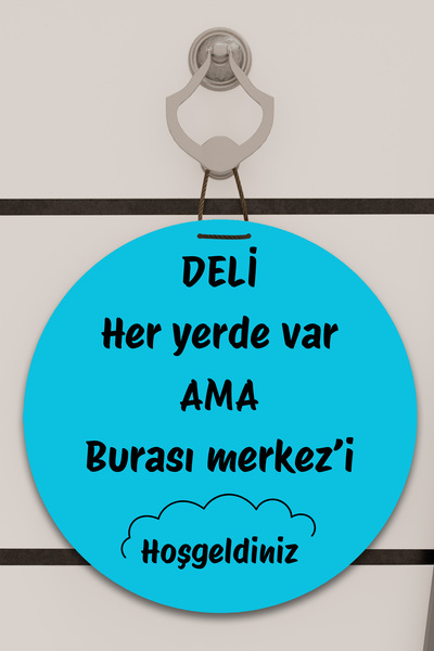 Dormot Imprimare digitală albastră, standard, tematică Deli Center, ornament pentru ușă, ornament de perete