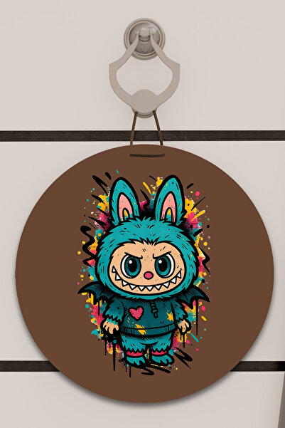 Dormot Digital Print Brown, Standard, Colorful Labubu Themed, Door Ornament, Wall Ornament