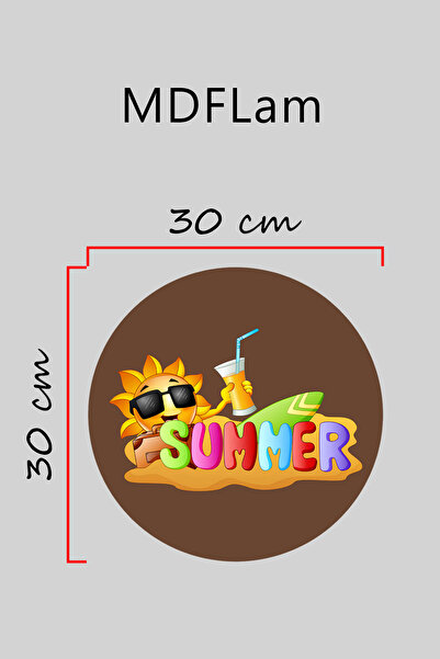 Dormot Digital Print Brown, Standard, Sun Summer Themed, Door Ornament, Wall Ornament