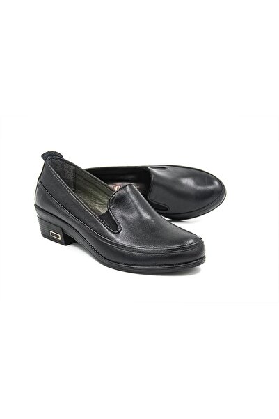 De Scario K120 Piele - Pantofi clasici pentru femei cu toc scurt - NEGRU