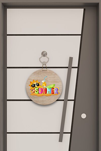 Dormot Digital Print Open Wooden, Standard, Sun Summer Themed, Door Ornament, Wall Ornament
