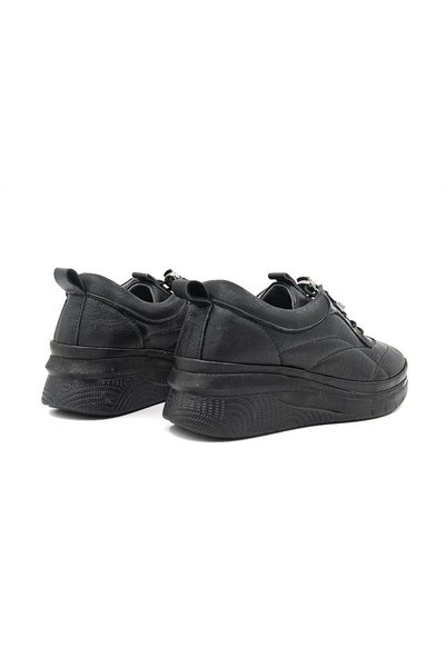 De Scario 123 Pantofi confortabili pentru femei, ortopedici, casual, din piele - NEGRU