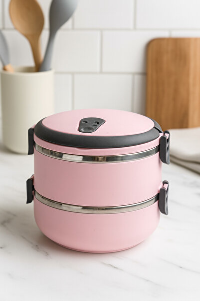 CEZVE HOME 2-Tier Stainless Steel Thermos Lunch Box |   Leakproof Lunch Box