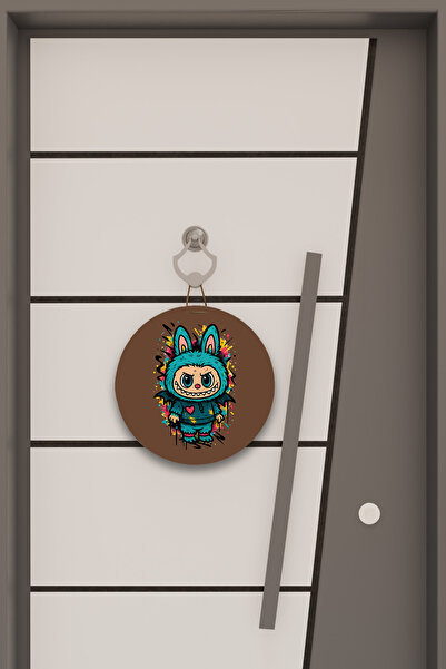 Dormot Digital Print Brown, Standard, Colorful Labubu Themed, Door Ornament, Wall Ornament