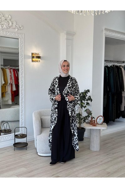 KAHMA COLLECTİON Kahma Patterned Kimono 24Y14057