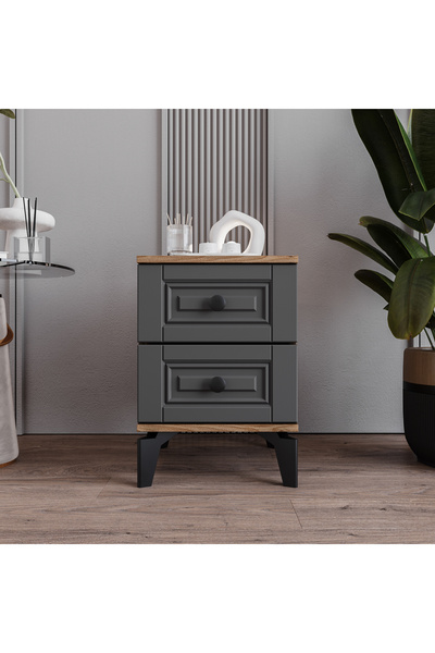 MONZIO Terra 2 Çekmeceli Komodin %100 MDF