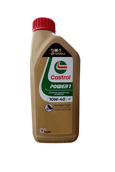 CASTROL POWER1 10W-40 4T MOTOR YAĞI 1 LT (Ü.T:21:04.2025)