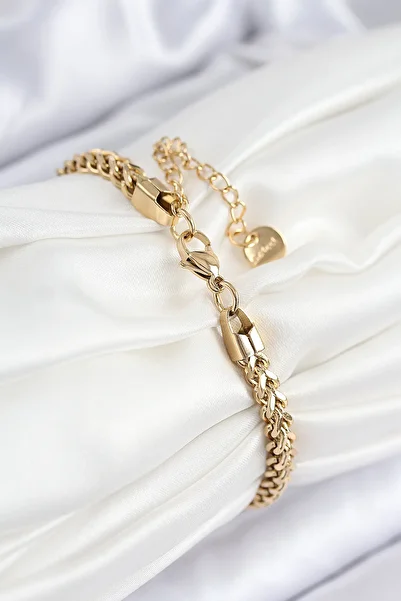 Clariss 316L Steel Mesh Chain Model Gold Color Women's Bracelet