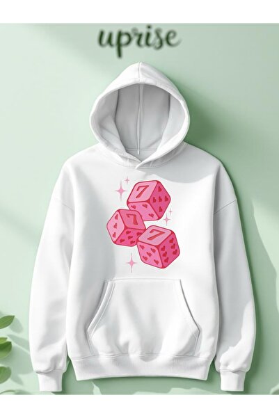 Zar Baskılı Pamuklu 3 İplik Oversize Sweatshirt