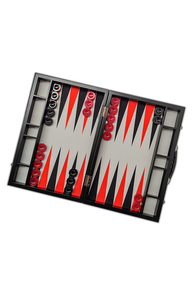 Helena Wood Art Master Turnuva Tavlası - Siyah Kırmızı Kumaş Zemin