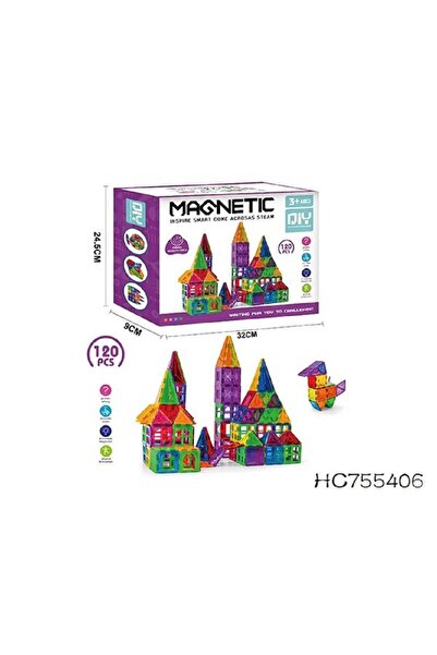 Picodino Set Constructie Magnetic 3D Multicolor, 120 Piese – Jucarie educativ...