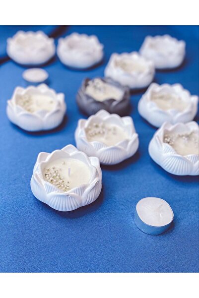Lotus Çiçekli Dekoratif Mum %100 Soya Wax Çevreye Ve Doğaya Tamamen Zararsızdır. 2 Adet