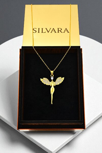 MELEK KOLYE 18 AYAR ALTIN KAPLAMA 50 CM ZİNCİR HEDİYE KUTULU