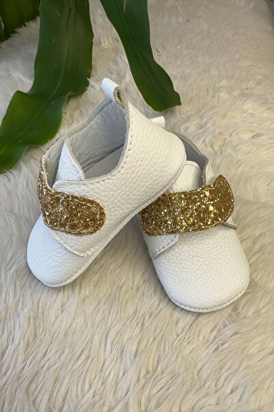 Beybium Sim Detailed First Step Baby Shoes White