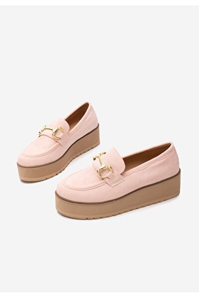 B T Shoes Ružové dámske mokasíny na platforme Leondra V3
