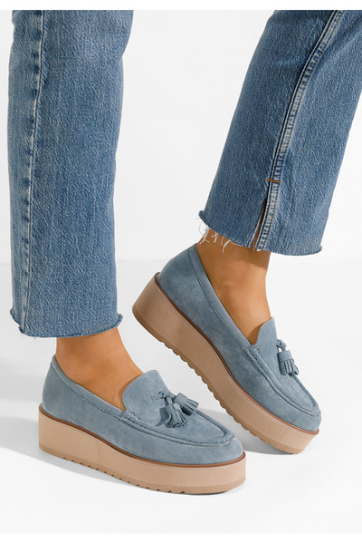 B T Shoes Μοκασίνια με πλατφόρμα Leondra V3 μπλε