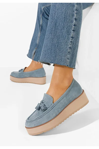 B T Shoes Μοκασίνια με πλατφόρμα Leondra V3 μπλε