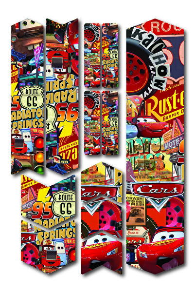 cakaybu مجموعة ملصقات ملقط الدراجات ذات طابع رسوم متحركة السيارات - 12 قطعة من الملصقات الملونة