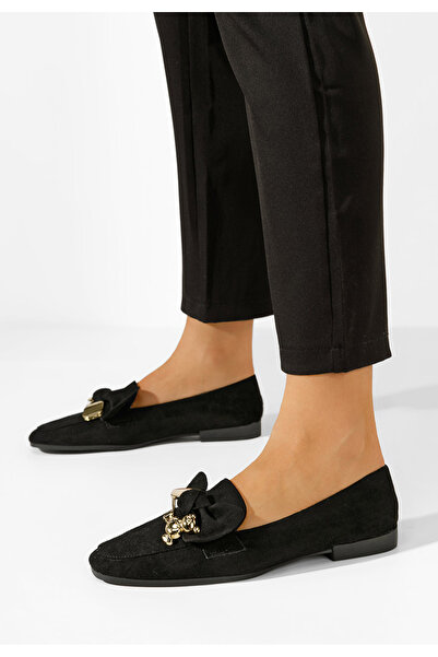 B T Shoes Černé dámské mokasíny Vitena