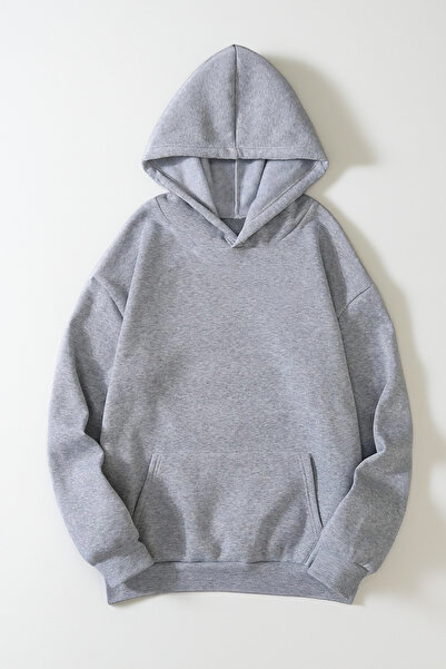 Vestiti Hanorac de bază din bumbac simplu - Hanorac de iarnă supradimensionat...