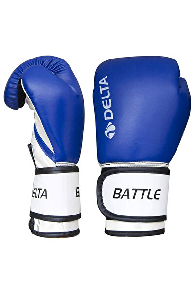 Delta Boxing Gloves Battle 10 oz Blue 65–78 kg Kick Boxing, Muay Thai, Sparring Gloves for Adult