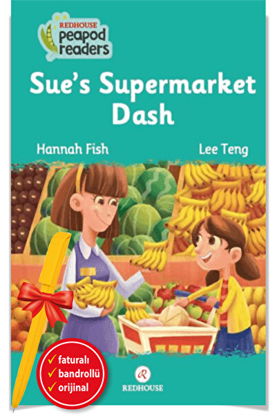Redhouse Yayınları Alfa Kalem+ Sue's Supermarket Dash -Peapod Readers -14 (Ha...