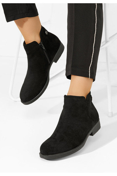 B T Shoes Γυναικεία μποτάκια Rimina V2 Μαύρα