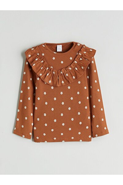 LC Waikiki Crew Neck Printed Girls' Sweatshirt and Leggings Set of 2