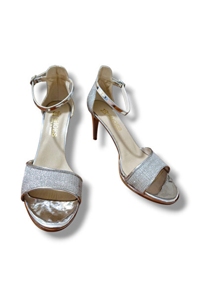 BARONES SHOES Women's Silver Heeled Shoes