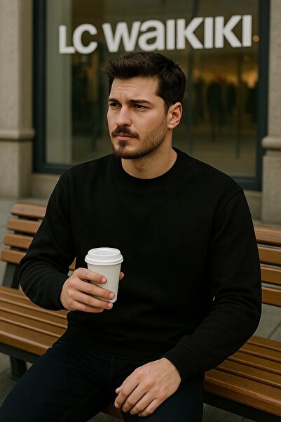 LC Waikiki سترة رجالية عالية الجودة بثلاثة خيوط سوداء