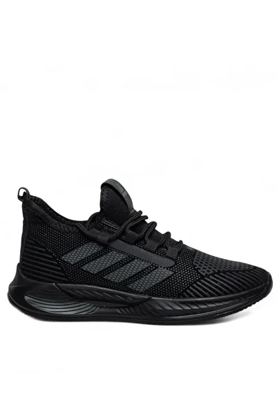 Giyyin Sneaker Sports Shoes Black Casual Comfortable Quality Lace-Up Orthopedic