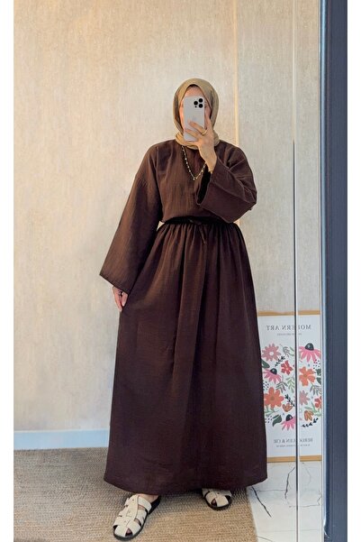 Moda Lippa Kakao Muslin Skirted Loose Set