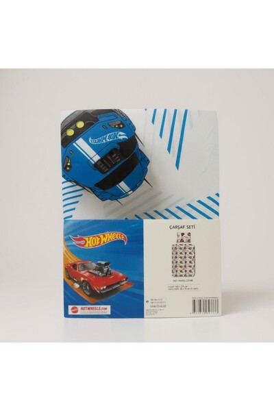 HOT WHEELS Licensed Bed Sheet Set – 160X230 cm Bed Sheet – 50X70 cm Pillowcase – 60% Cotton 40% Polyester