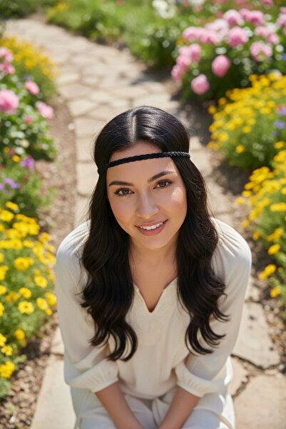 PRVT Black Braided Headband - Suitable for Women's Bohemian Style Daily Wear