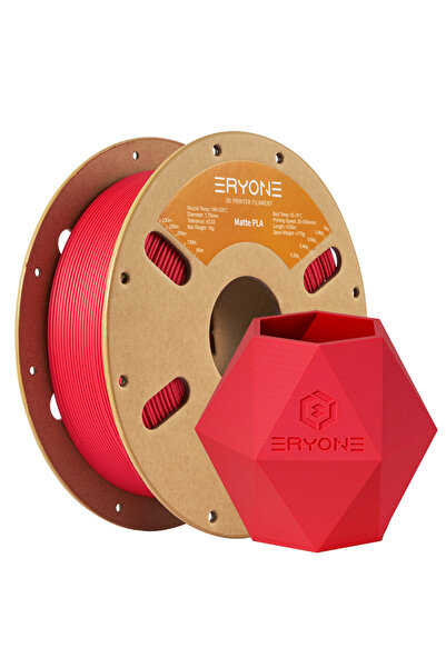 choice2 خيوط PLA غير لامعة من Red ERYONE للطباعة ثلاثية الأبعاد، متوفرة بألوا...