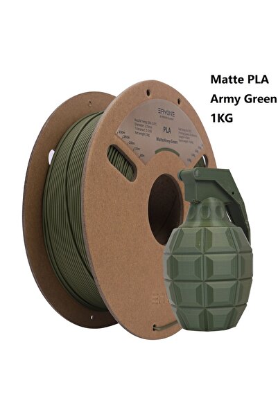 Choice8 خيوط PLA غير لامعة فاخرة للطباعة ثلاثية الأبعاد من ERYONE باللون الأخضر العسكري، متوفرة بألوان متعددة، تخفيضات كبيرة، 1 كجم من خيوط PLA غير اللامعة
