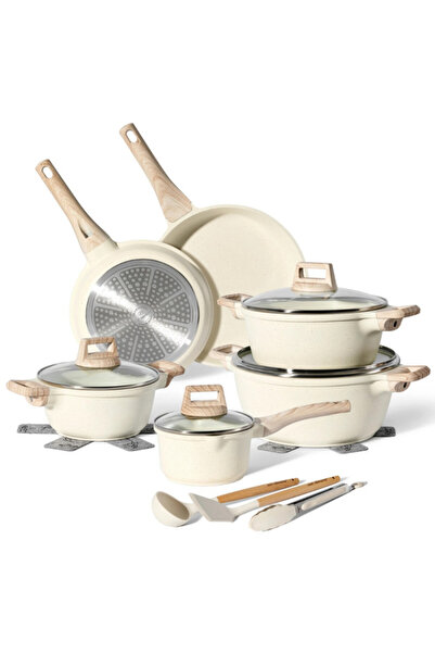 Just Perfecto Set de oale și tigăi JL-28, 15 cm, fontă, finisaj marmurat, ind...