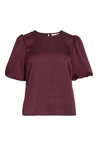 VILA Oberteil mit kurzen Ärmeln VIELLETTE Rundhals