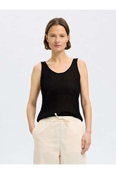 SELECTED Stricktop Ärmelloses