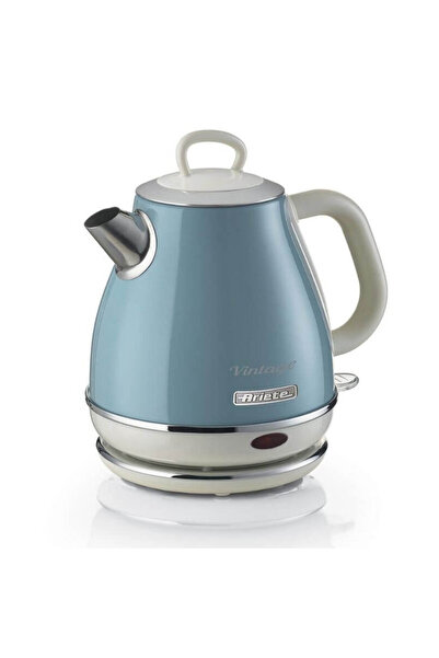 ARIETE Fierbător electric VINTAGE 2868/05, 1630W, 1 l, Corp metalic, Fierbere rapidă, Bază wireless, Albastru