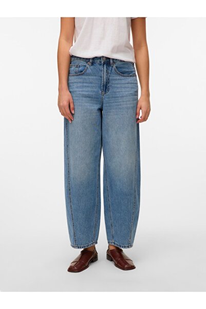 Vero Moda Straight-Fit VMZELDA Hohe Taille Barrel Fit Jeans