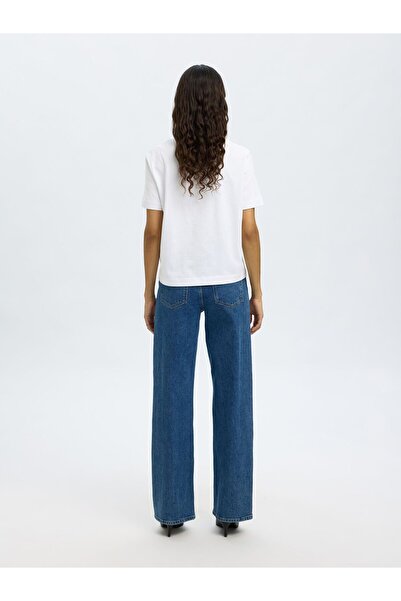Selected Femme Wide Leg Jeans High Waist
