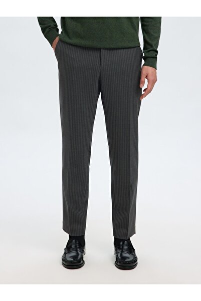 Selected Homme Anzughose Wollmix Nadelstreifen